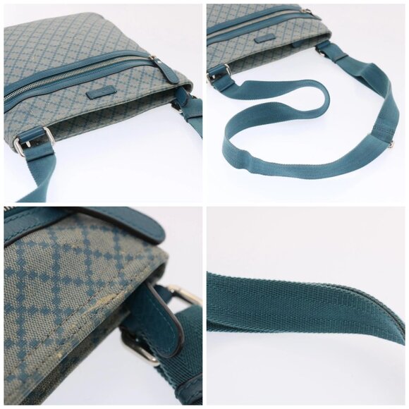 GUCCI Diamante Shoulder Bag PVC Leather Light Blue 295257 Auth bs7152 - Picture 16 of 16